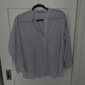 Vince Blue and White Pin Stripe Blouse